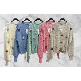 Sweterek w KWIATUSZKI 3D