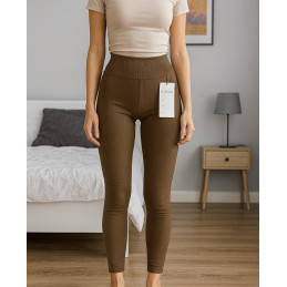 Legginsy ocieplane CZEKOLADOWE