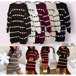 Sukienka sweterkowa SERDUSZKA