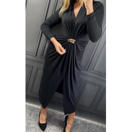 Sukienka z klamrą CZARNA