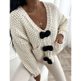 Sweterek rozpinany KOKARDKA...