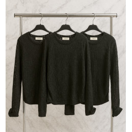 Bluzka koronkowa CZARNA