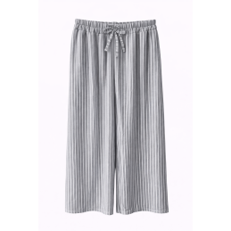 Spodnie zwiewne w paski w...