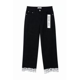 Spodnie czarne dzwony z...