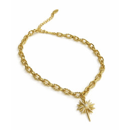 Naszyjnik róża kwiatu miedź...