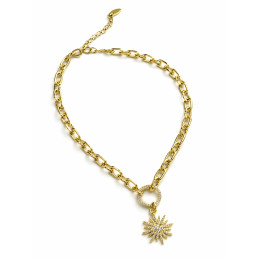 Naszyjnik słońce miedź...