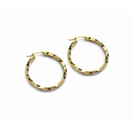 Kolczyki koła o plecionej...