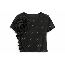 Podkoszulek z różyczką w...